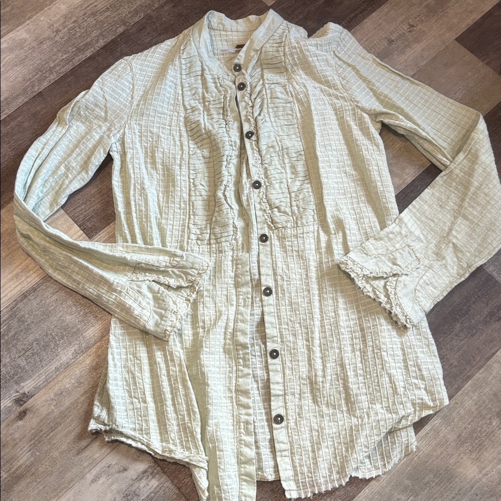 FREE PEOPLE shirt stand collar